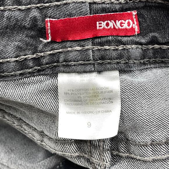 Y2K 2000s Bongo Jean Shorts Juniors Size 9 Gray Denim Studded Retro Streetwear - Picture 3 of 4